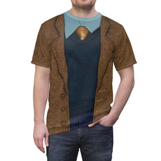 Vision Retro Brown Suit Shirt, WandaVision Costume