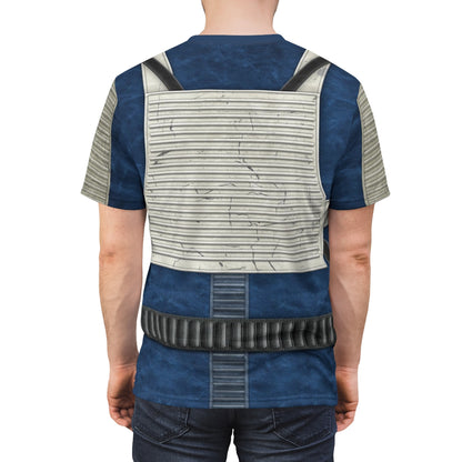 Blue Squadron Resistance Pilot Shirt, Star War Saga Costume