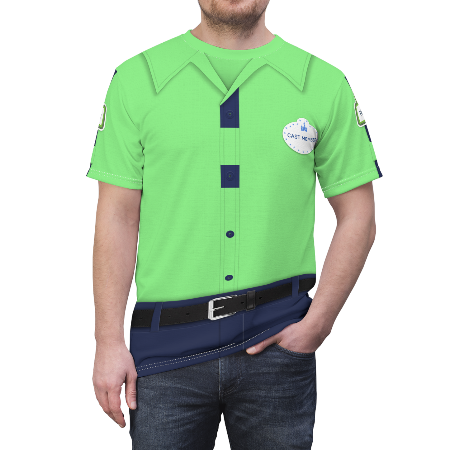 Photopass Cast Member Green Uniforms Shirt, Disney Cast Member Costume