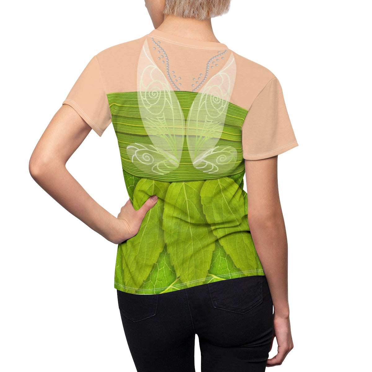 Tinkerbell Green Leaves Womens Shirt, Peter Pan Costume