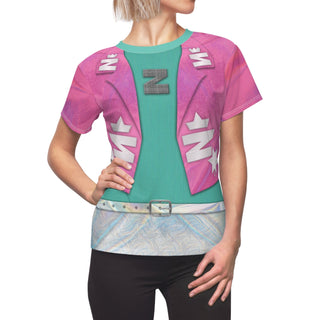 Zenon Kar Turquoise and Pink Women Shirt, Zenon Costume