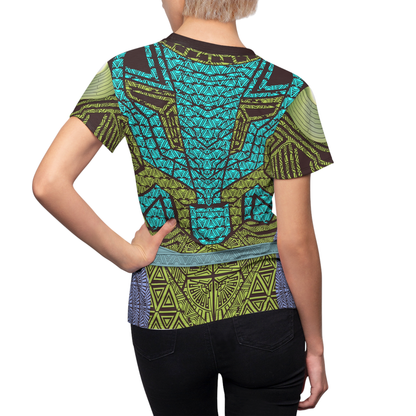 Nakia Green and Blue Suit Women's Shirt, Black Panther Wakanda Forever Costume